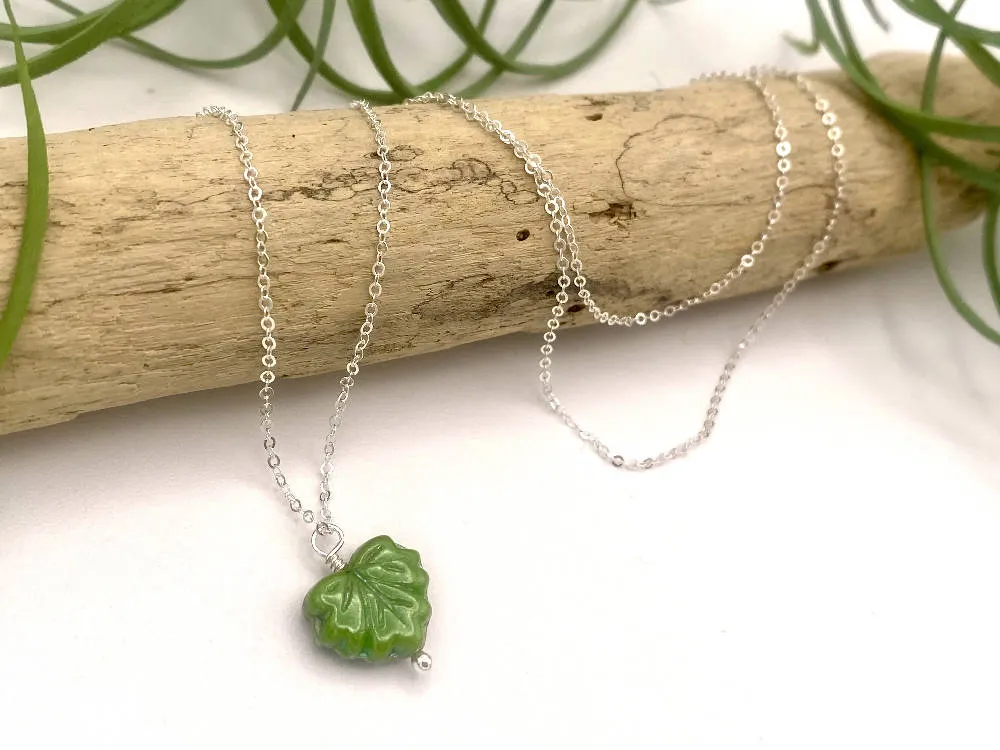 Olive Leaf Peeper Necklace