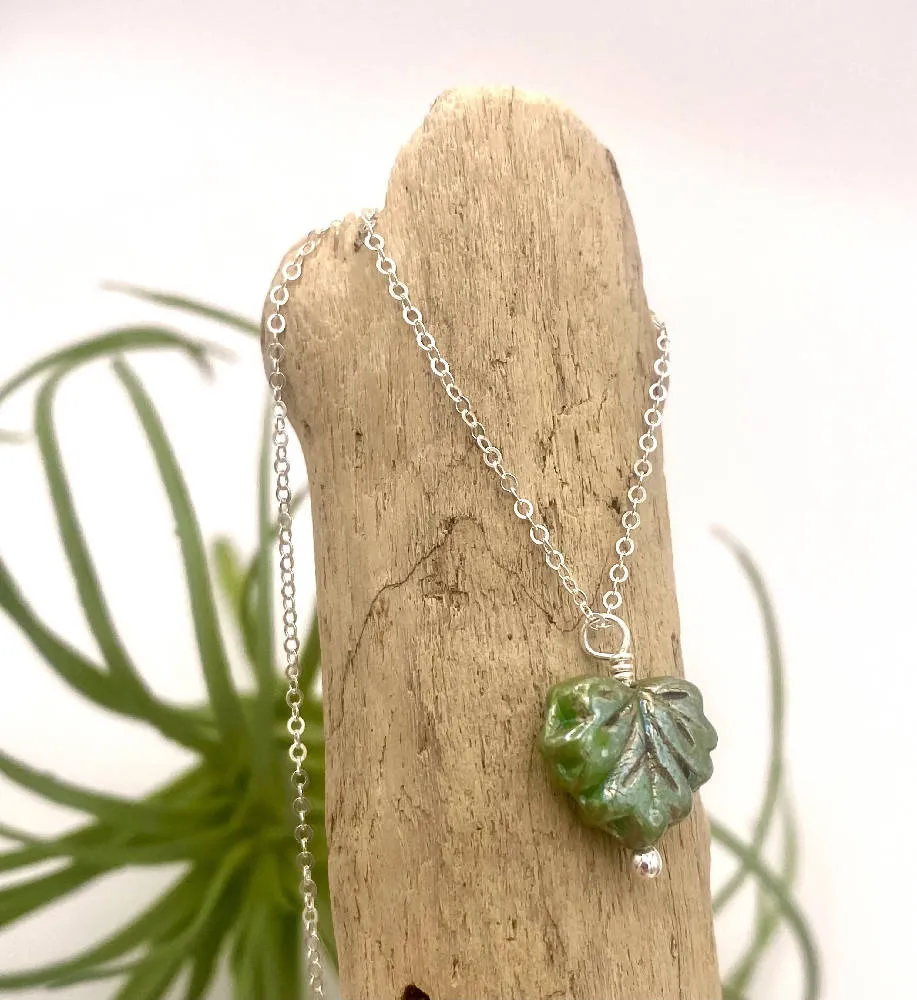 Olive Leaf Peeper Necklace