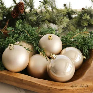 Pearly Shatterproof Ornament Set-Choose from Two sizes