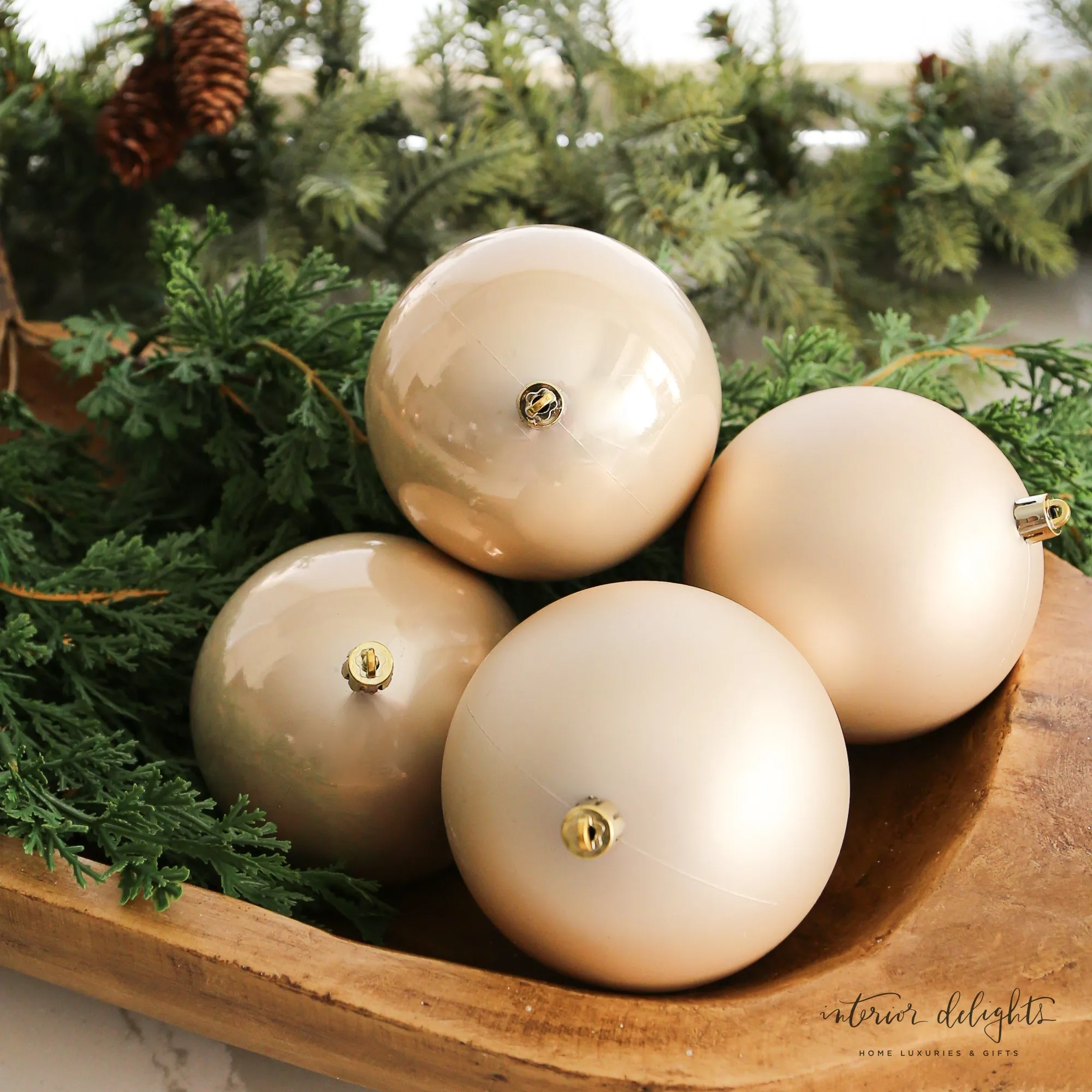 Pearly Shatterproof Ornament Set-Choose from Two sizes