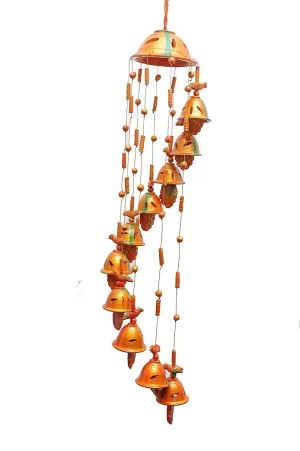 PS SHEVIN@WindChimes Hanging Bell for Good Luck Terracotta Wind Chime Home Decorative Hanging Bell for Outdoor Garden Home Office_11Q56