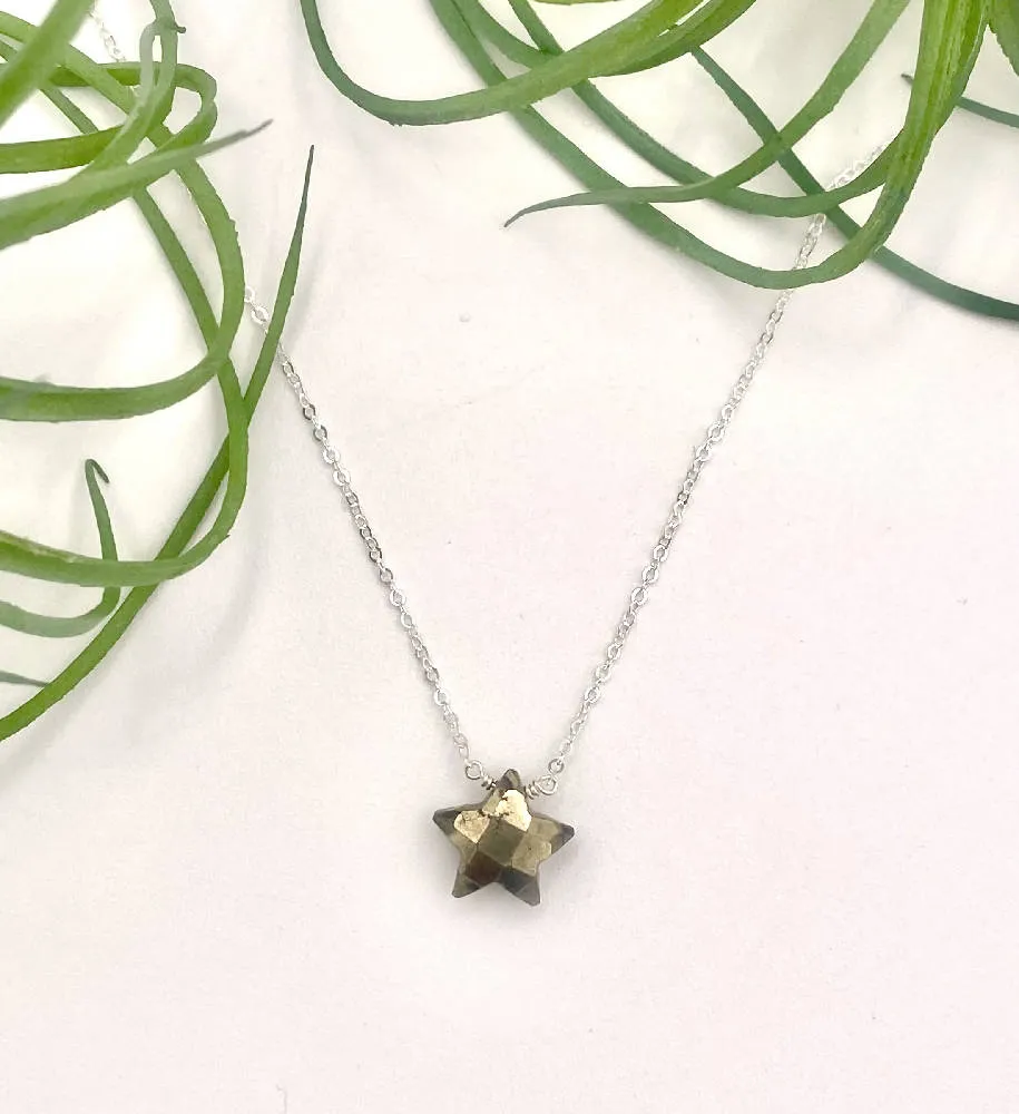 Pyrite Star Necklace