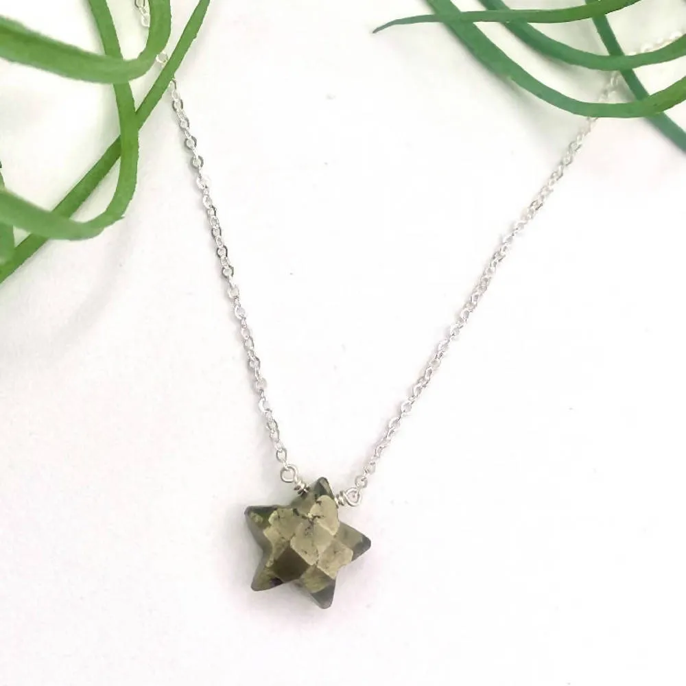 Pyrite Star Necklace