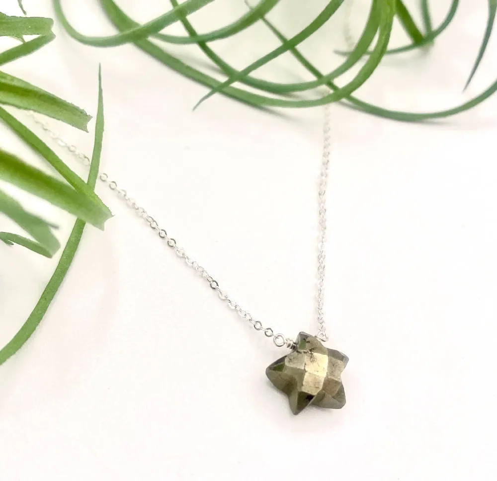 Pyrite Star Necklace