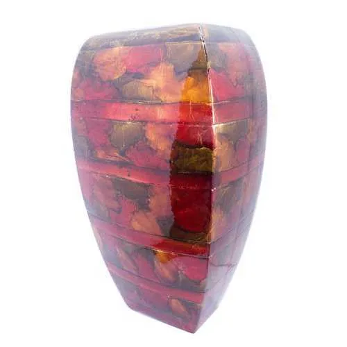 Quay Copper Red Gold Ceramic Foil and Lacquer Tapered Modern Vase