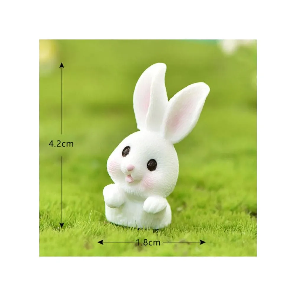 Radish Bunny Ornaments, Miniature Fairy Garden Ornaments, Cute Rabbits and Carrot House for Plant Pot, Home Decoration, Simulation Model Decoration, Bunny 3