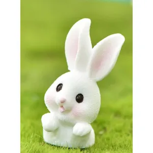 Radish Bunny Ornaments, Miniature Fairy Garden Ornaments, Cute Rabbits and Carrot House for Plant Pot, Home Decoration, Simulation Model Decoration, Bunny 3