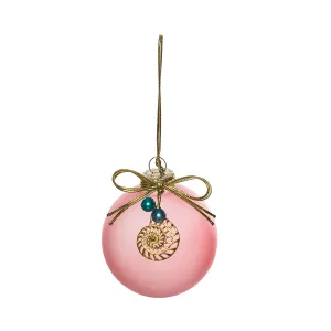 Salmon Ball with Shell Charm Ornament