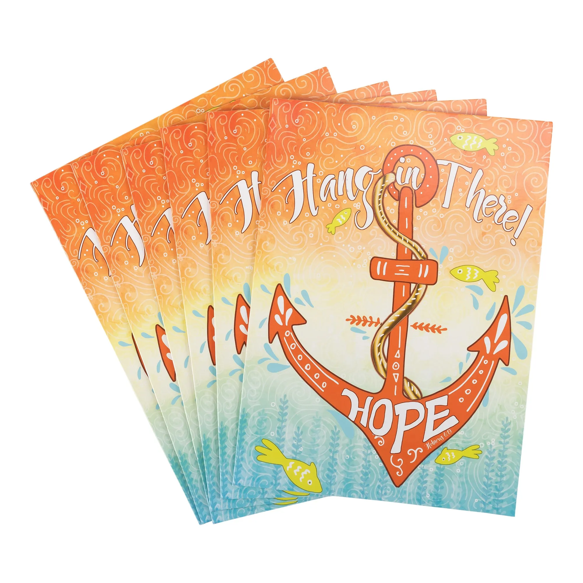 Single Cards: Inspiration, Hope, Hang in There, Anchor (Set of 6)