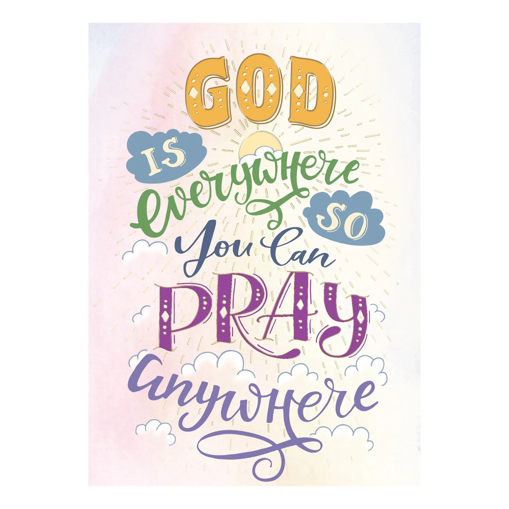 Single Cards - Inspiration - Pray Anywhere Psalm 139:1-3 (6 pk)