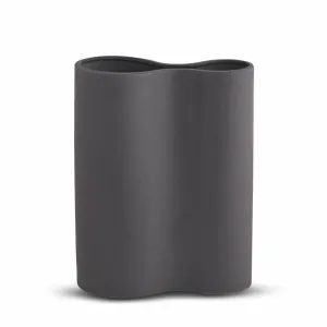 Smooth Infinity Vase Charcoal | M