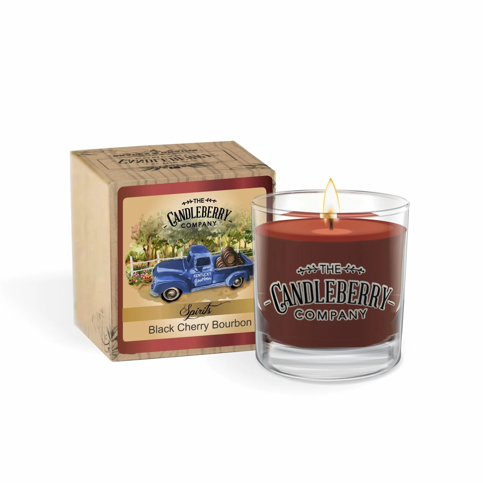 SPIRITS - Black Cherry Bourbon™, Rocks Glass Candle