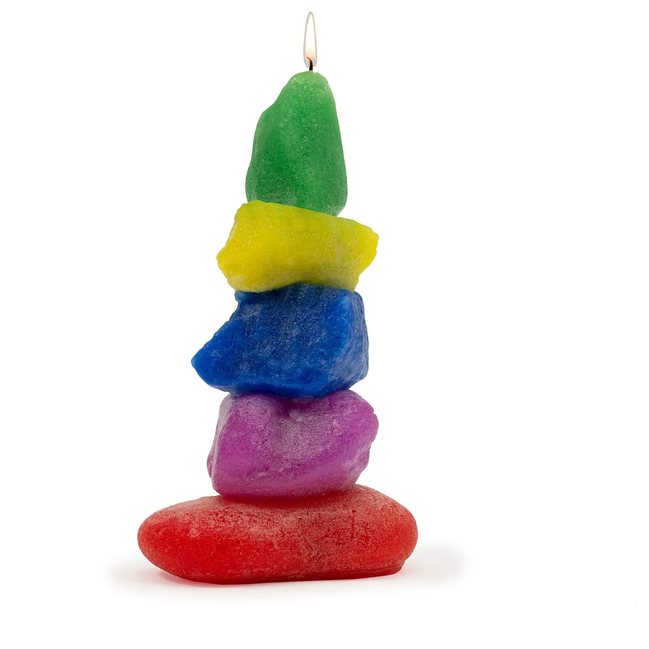 Stacked Rocks Candle - Colorful