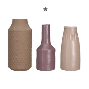 Stoneware Vases in Matte Reactive Glazes