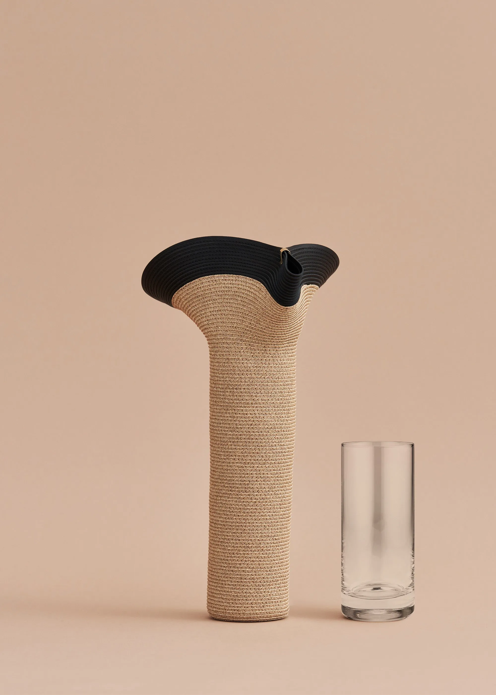 Tall Lapel Vase - Black