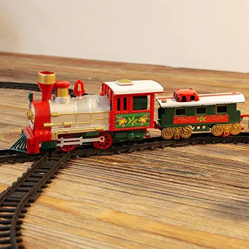 The Christmas Tree Train Deluxe Santa’s Express Delivery Christmas Train Toy Gift Set For Kids. Christmas Train Set For Under Tree | Plays (jingle bells) Sounds & Light & Music