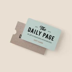 The Daily Page Gift Card