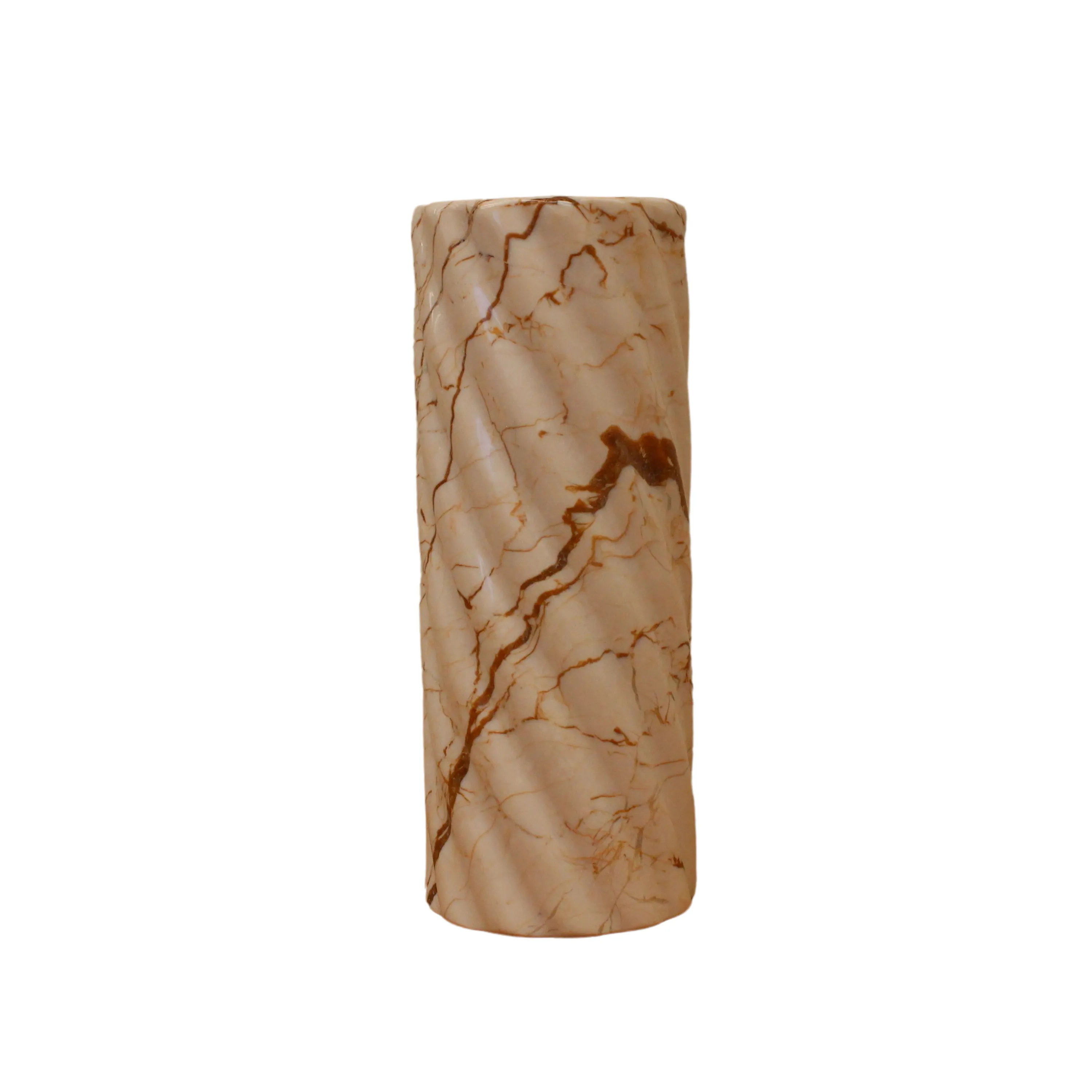 Twist Stone Vase Tall - Sofitel Gold Marble