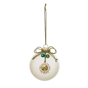 White Ball with Sun Charm Ornament