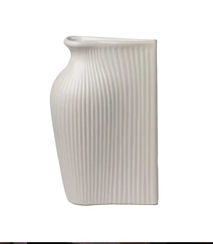 White Fluid Vase