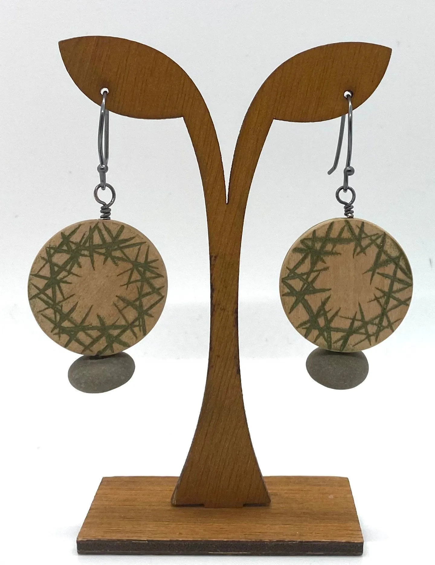 Wood & Rock Earrings